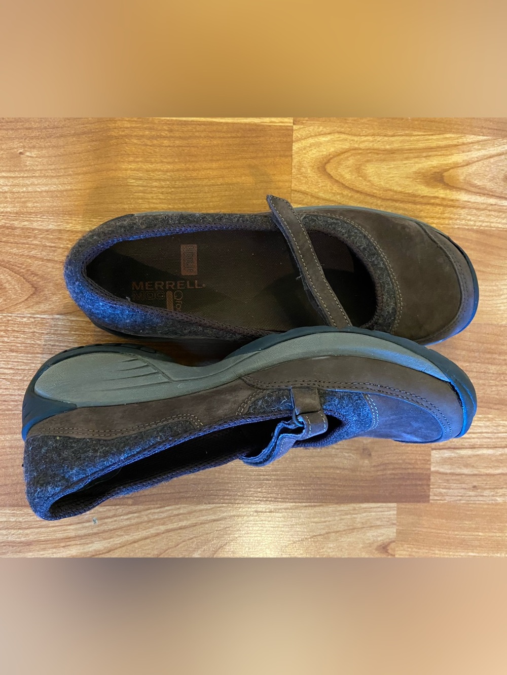 Merrell Brown and Dark Gray Women’s Slip-On Mary Jane